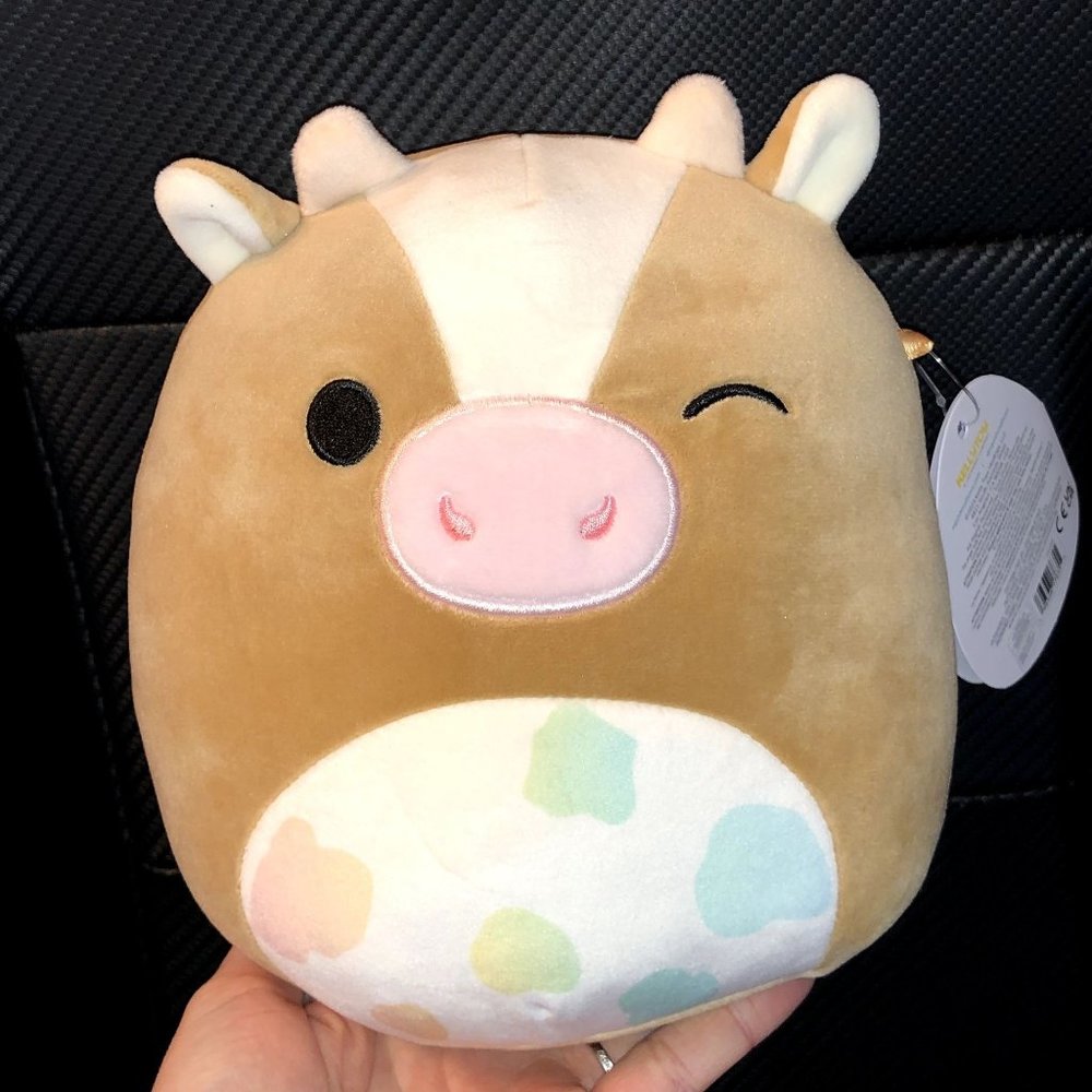 Kellytoy Squishmallow 8" Griella the Cow Mystery Egg Easter Spring 2023
